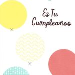 Tarjeta de cumpleaños con globos y la frase "Es Tu Cumpleaños" en la portada